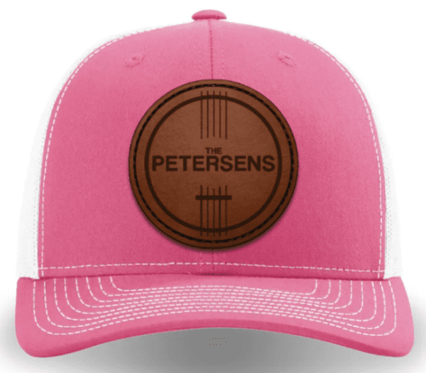 Leather Patch Hat - Hot Pink/White