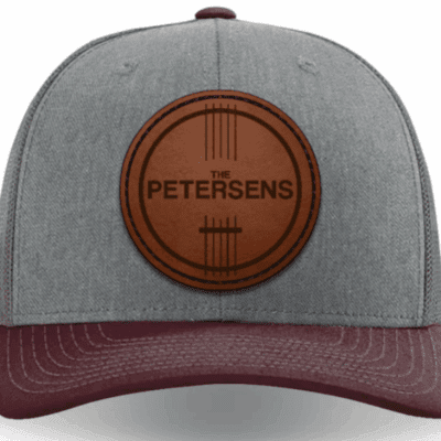 Leather Patch Hat - Maroon/Heather Grey/Charcoal